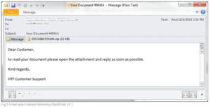 اسپم ایمیل با GrandCrab malware - ستاک فناوری ویرا