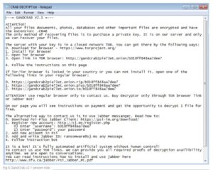 متن باج افزار GrandCrab malware - ستاک فناوری ویرا