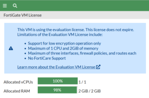 Fortigate free VM Evaluation License - 4