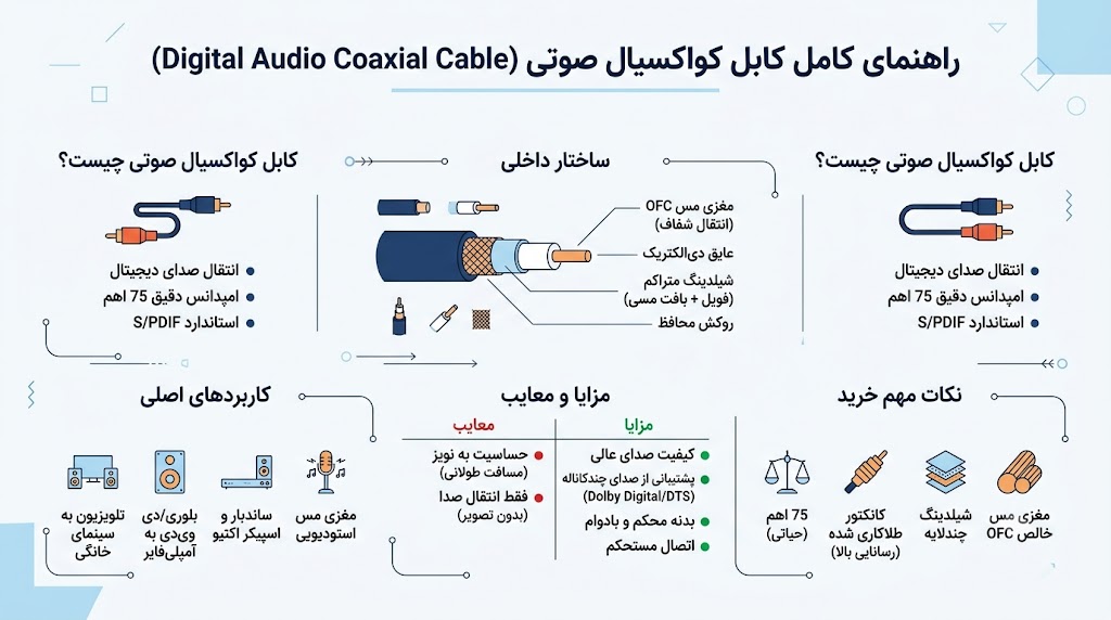 کابل کواکسیال صوتی چیست؟